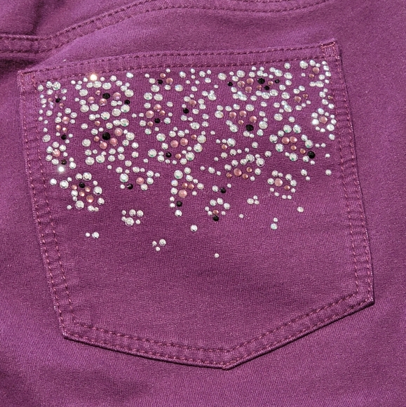 Quacker Factory Pants Women's Size Large Wine Regular DreamJeannes Boot Cut - Picture 10 of 14